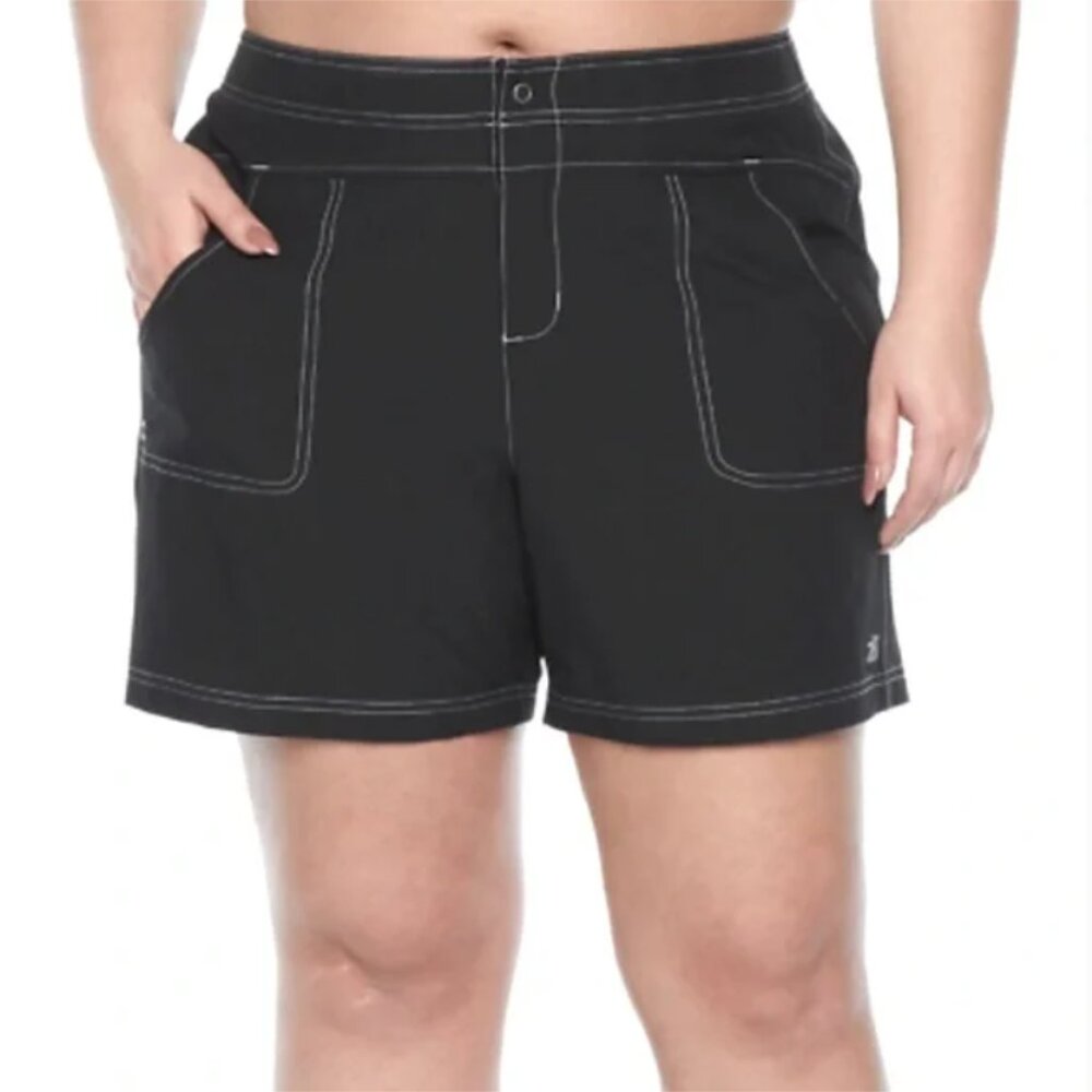 ZeroXposur Women's Black UPF 30+‎ Hybrid Swim Shorts Size: 2X
